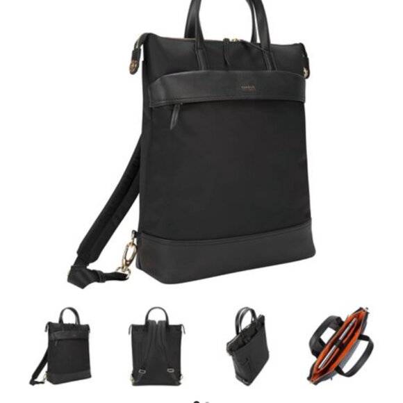 Targus Newport Tote Backpack Convertible Black 2 in 1 NWOT - Picture 1 of 9